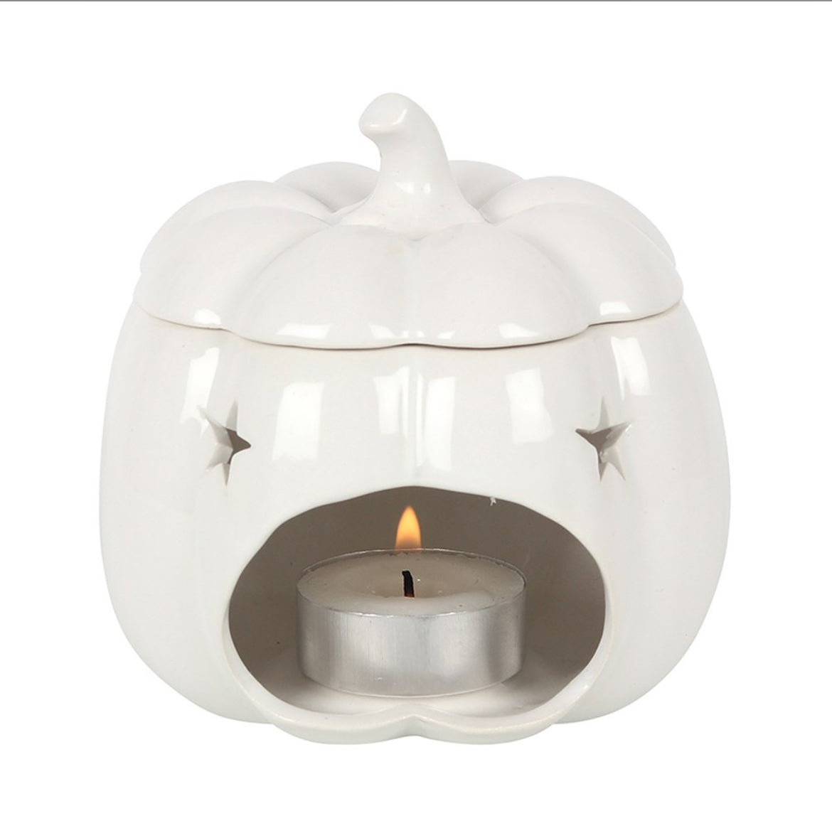 White pumpkin star oil burner